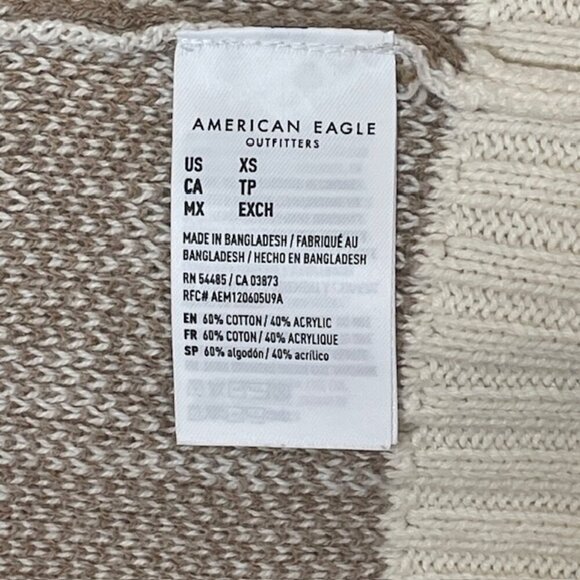 AMERICAN EAGLE Patterned Sweater-Knit Crop Top - Size XS - Picture 5 of 6